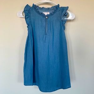 Lauren Conrad Denim Color Ruffle Tank Top
